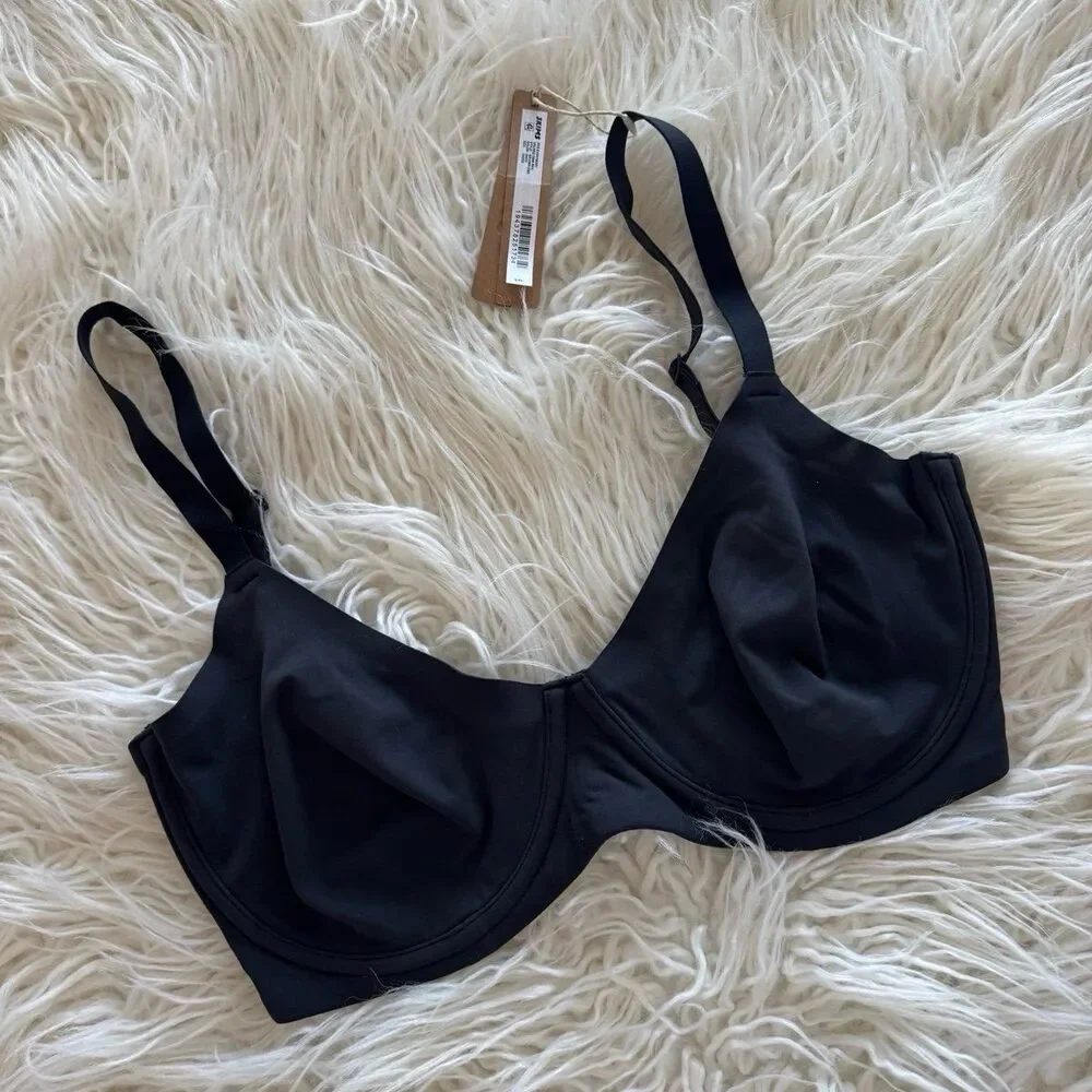 Skims Fits Everybody Unlined Demi Bra Onyx Size 34H - Picture 2 of 5